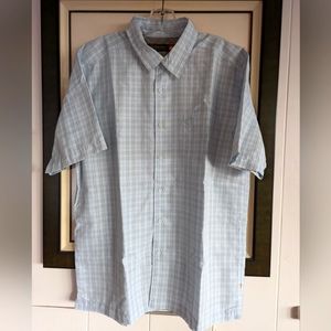 Quiksilver Green Plaid Short Sleeve Button up Shirt size Large